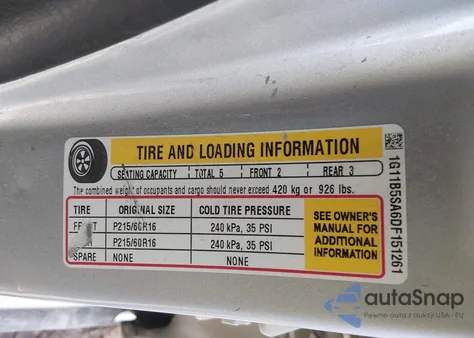 2013 Chevrolet Malibu 1Ls из США, поврежденный, VIN 1G11B5SA6DF151261